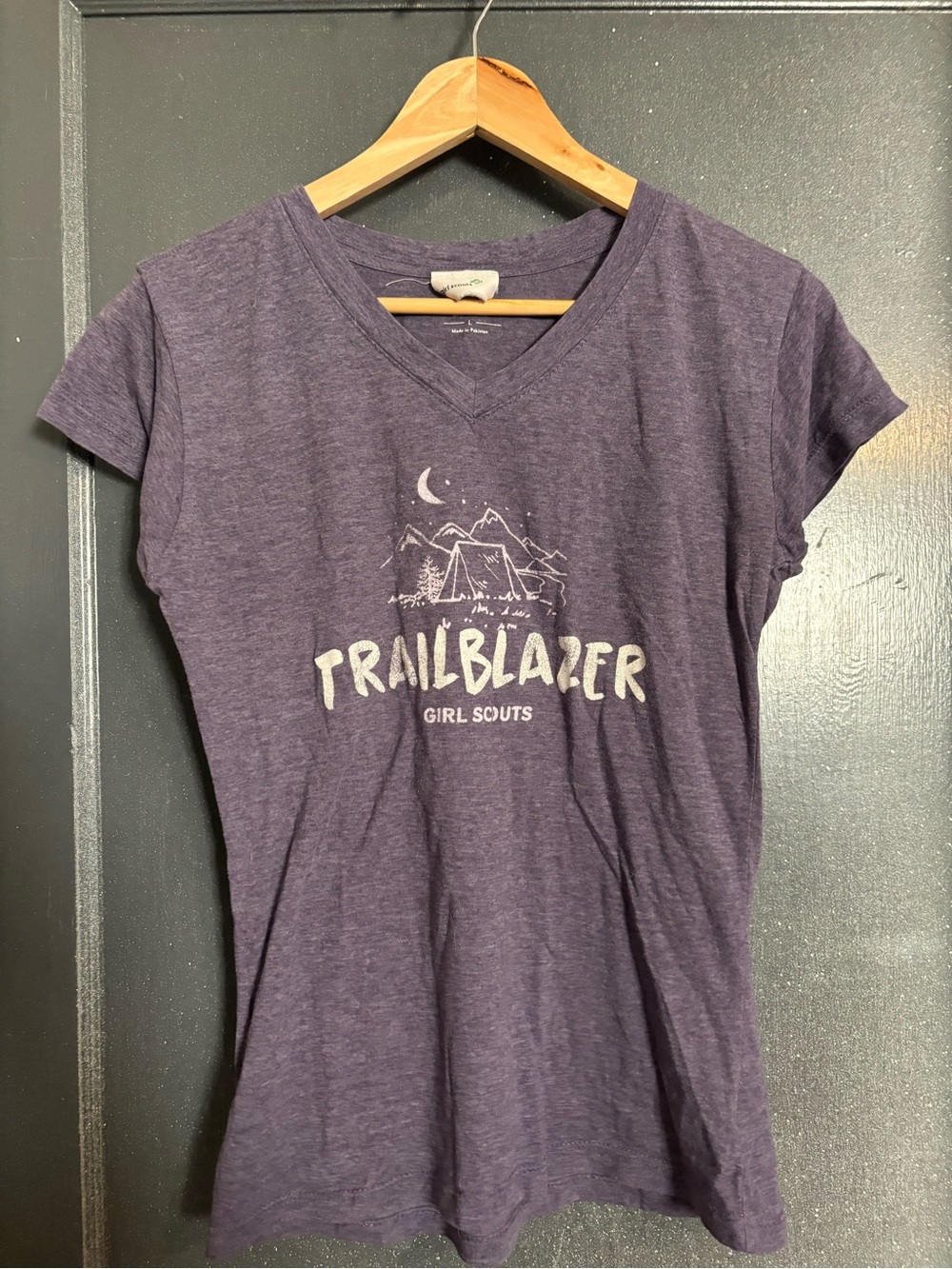 Trailblazer Girl Scouts Purple V-Neck Short Sleeve Tee